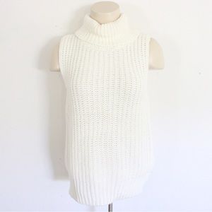 Gianni Bini Girls Turtle Neck Sweater Vest Ivory